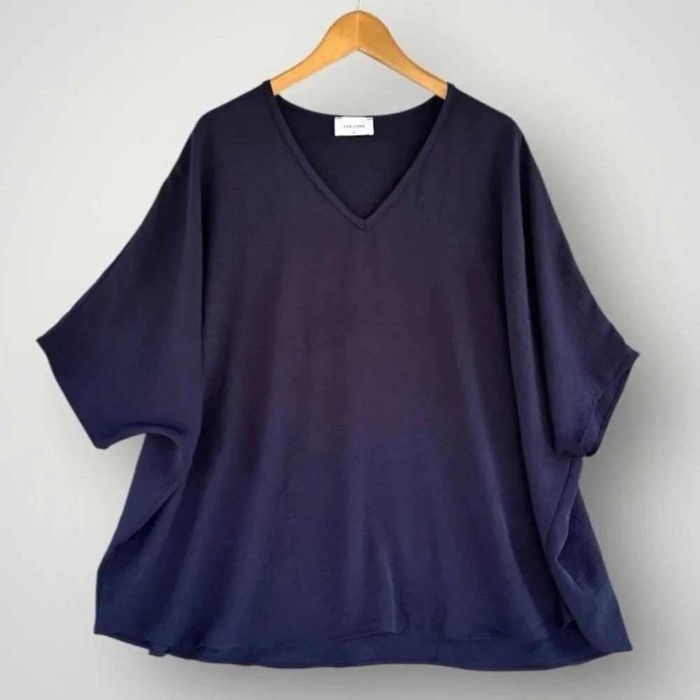 5 for $40 Adrianne Top Blouse Shirt Size M Navy
